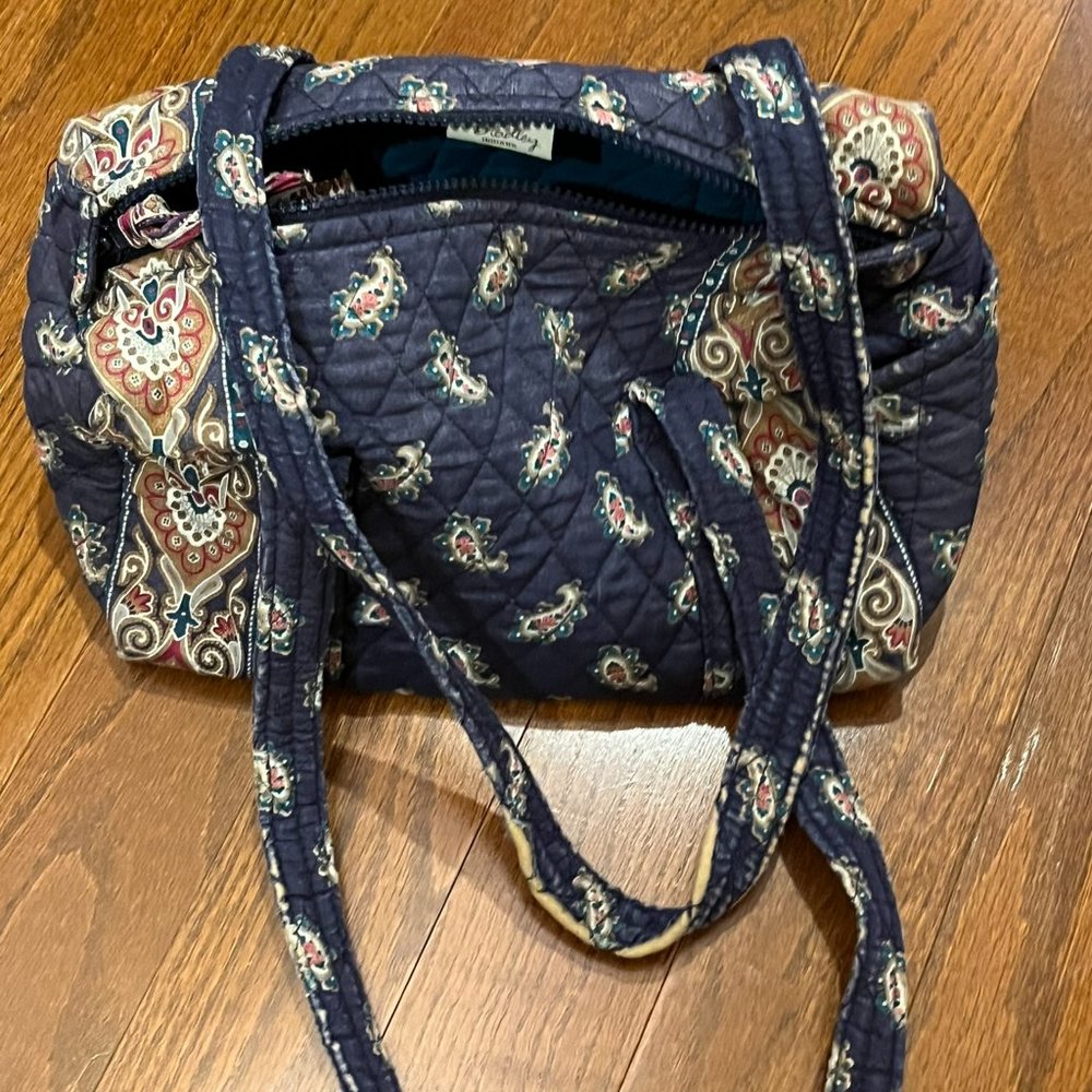 Vera Bradley Navy Paisley Shoulder Bag